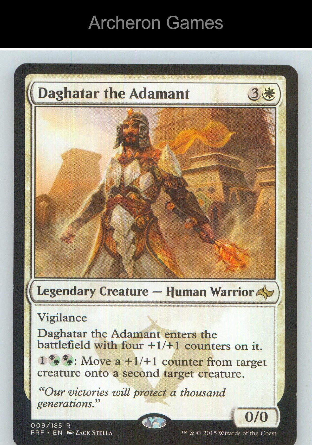 Daghatar the Adamant FRF 9 R MTG Card NM/EX+