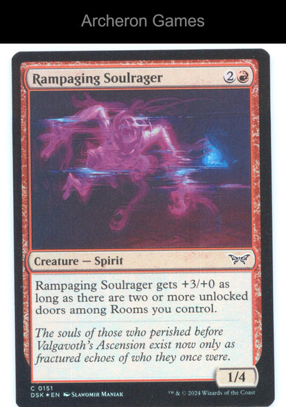 Rampaging Soulrager 151 C MTG Card Duskmourn: House of Horror
