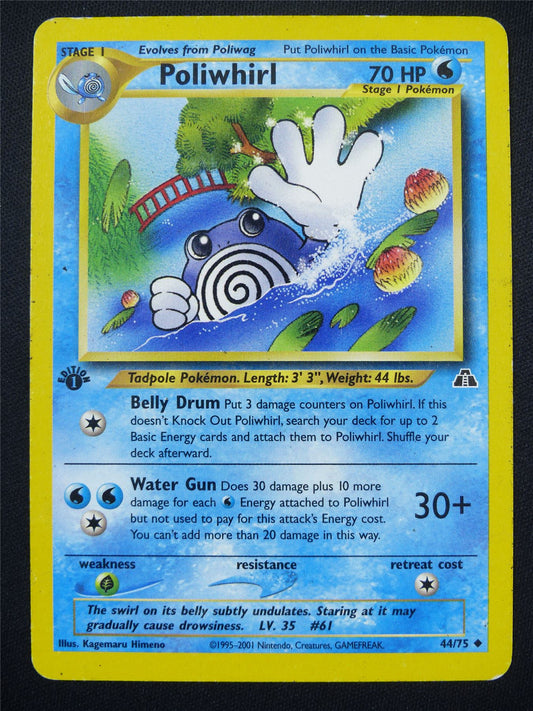 Poliwhirl 44/75 1st ed played - Pokemon Card #5P4