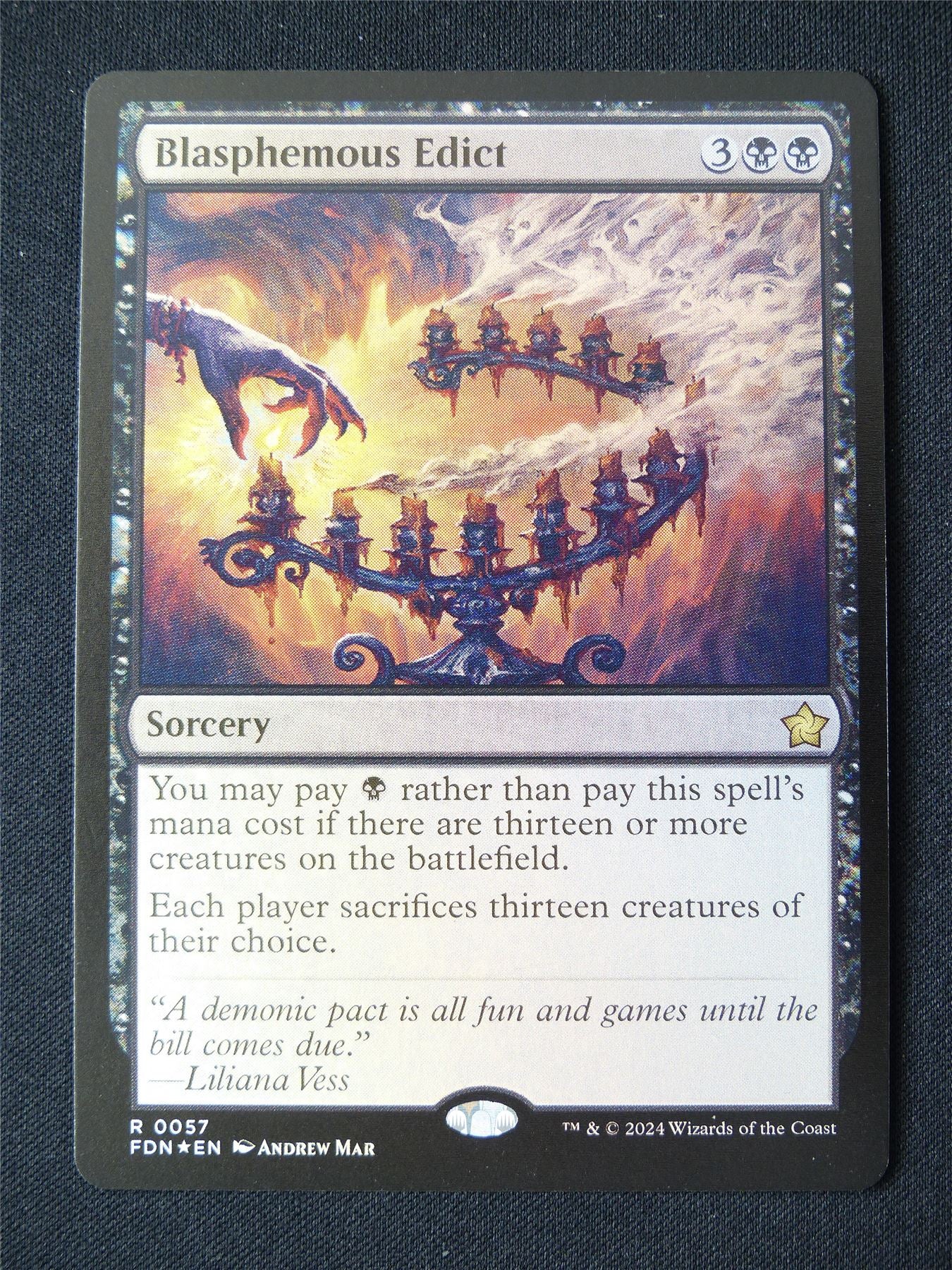 Blasphemous Edict Foil - FDN - Mtg Card #137