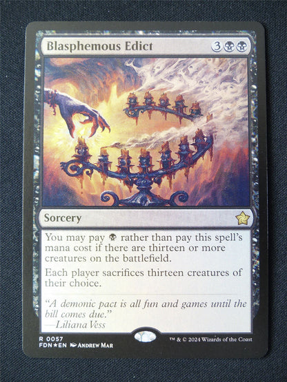Blasphemous Edict Foil - FDN - Mtg Card #137