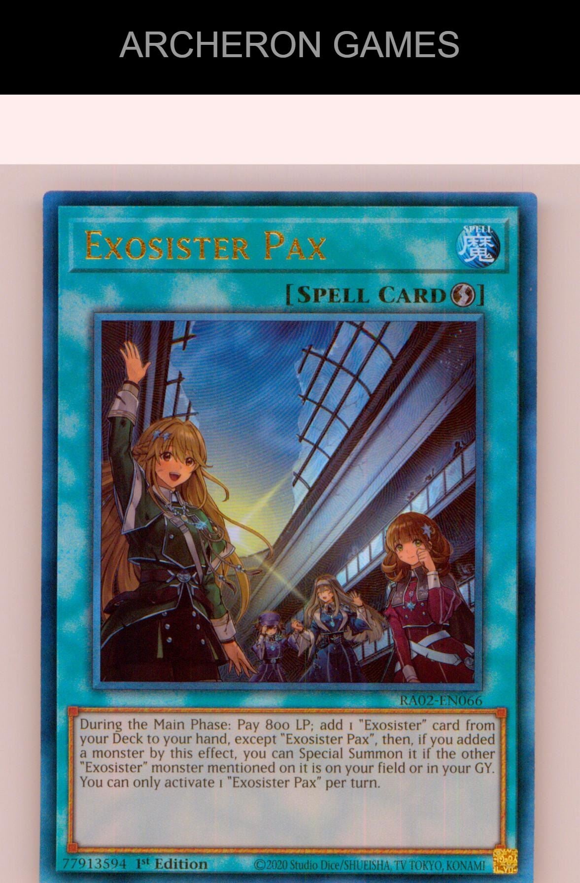 Exosister Pax (PCR) Prismatic Collector's Rare YUGIOH Card 1st Edition