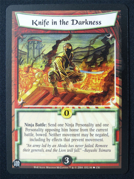 Knife in the Darkness - WoE - Legend of the Five Rings L5R Card #YQ