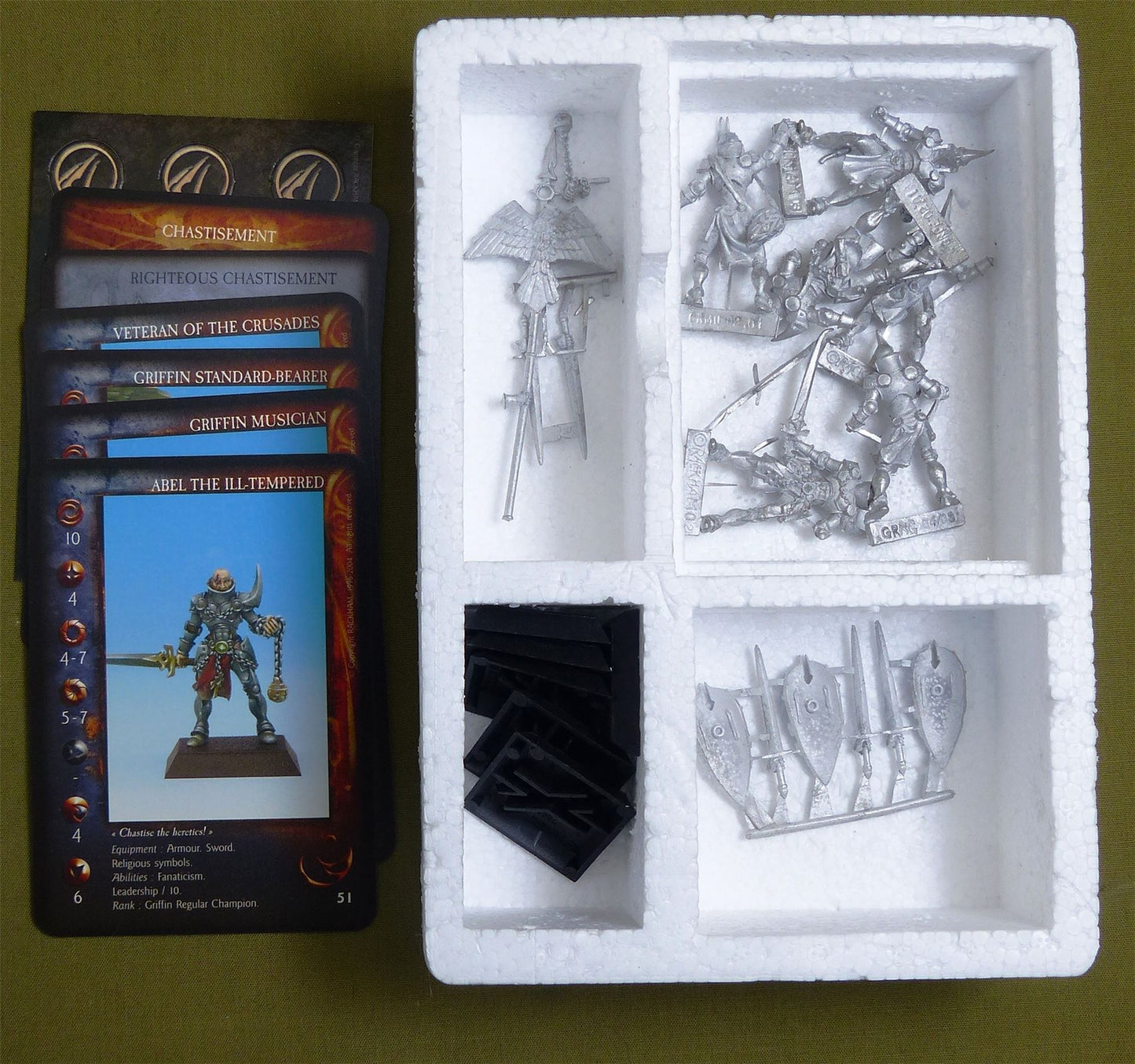 War-Staff of the Griffin: Warriors of the Crusades - Rackham Metal Minis OOP #25D