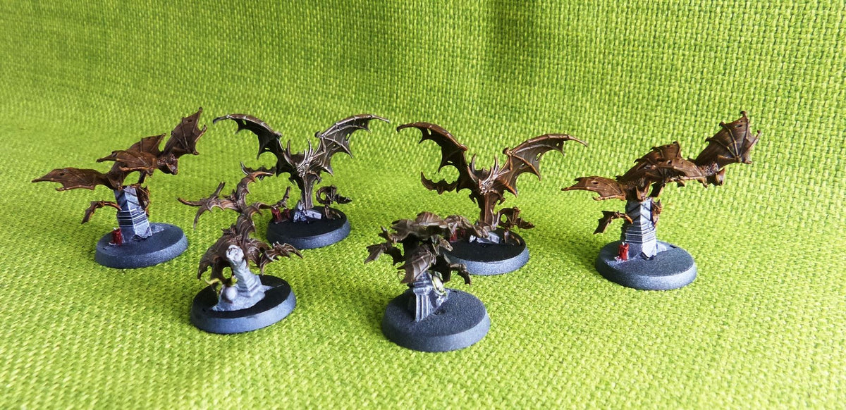 Corspe Bat Swarms x 6 Painted Models - Cursed City - Warhammer AoS 40k #Y