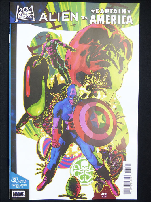 ALIEN vs Captain America #3 Variant - Marvel Comic #1H1