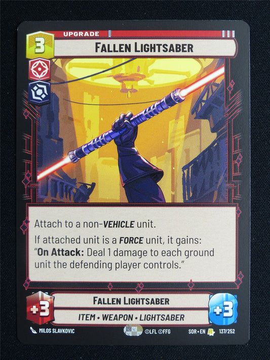 Fallen Lightsaber 137/252 - Star Wars Unlimited Card #3TX