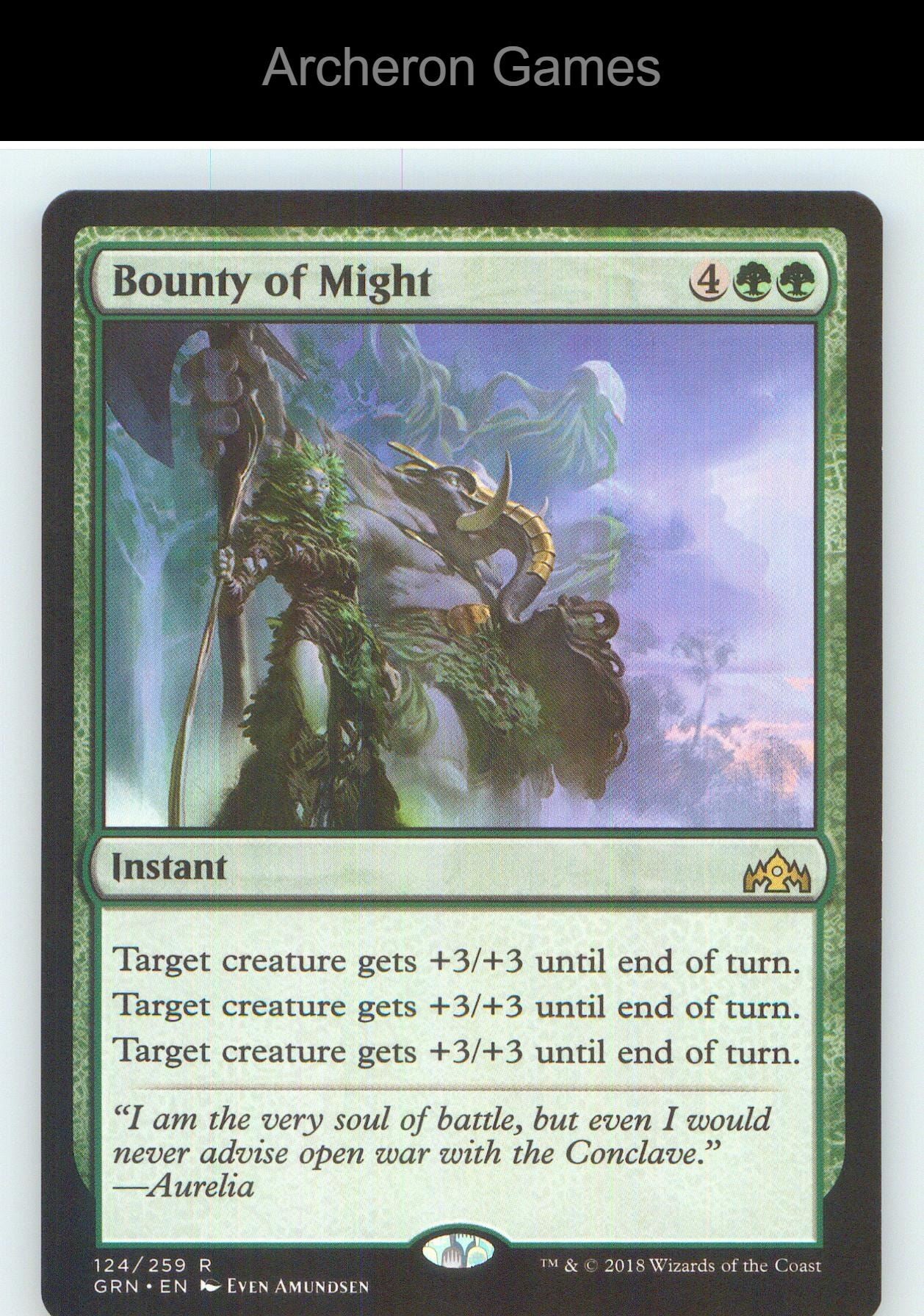 Bounty of Might GRN 124 R MTG Card NM/EX+