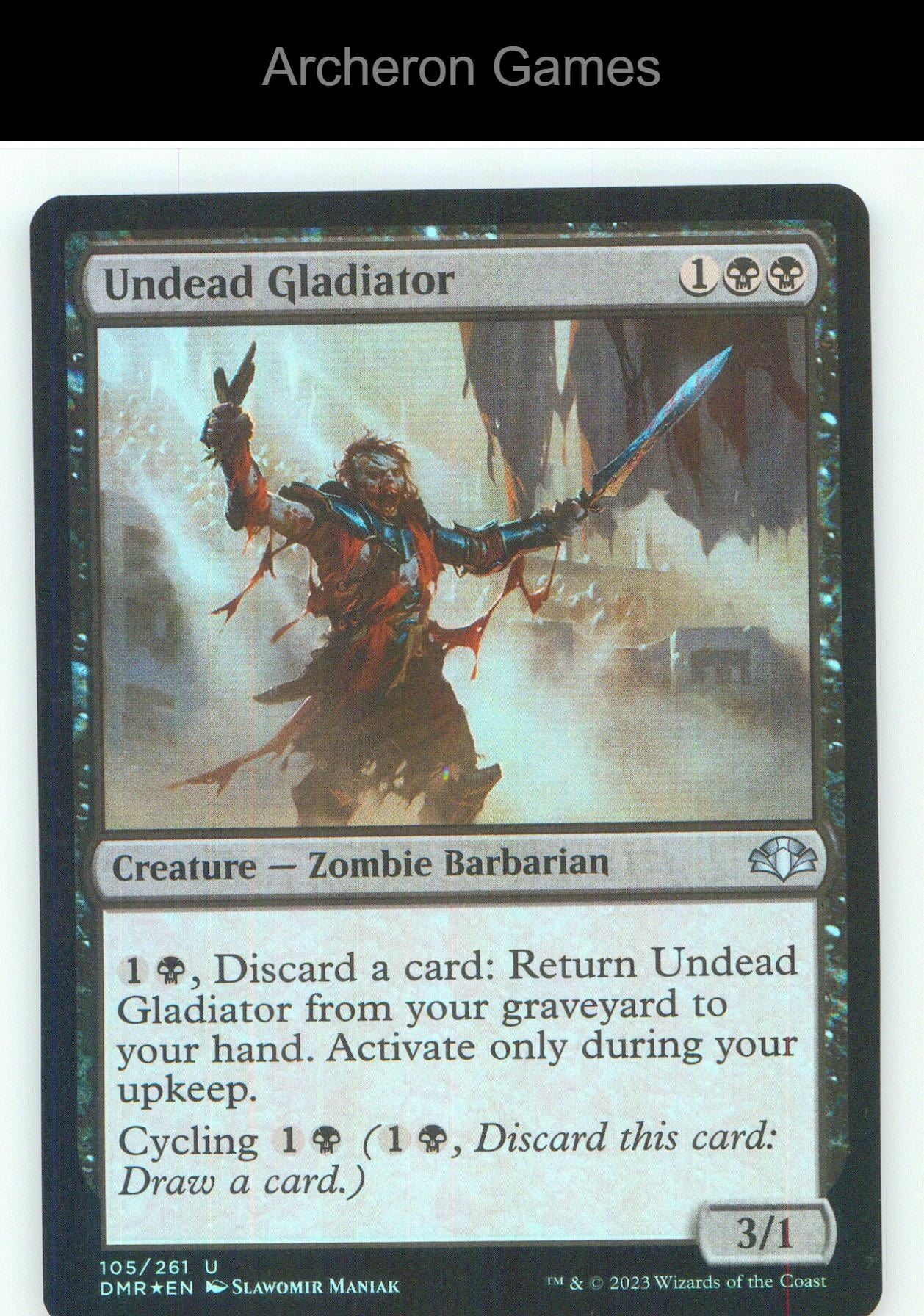 Undead Gladiator DMR 105 UC MTG Card NM/EX+ Foil