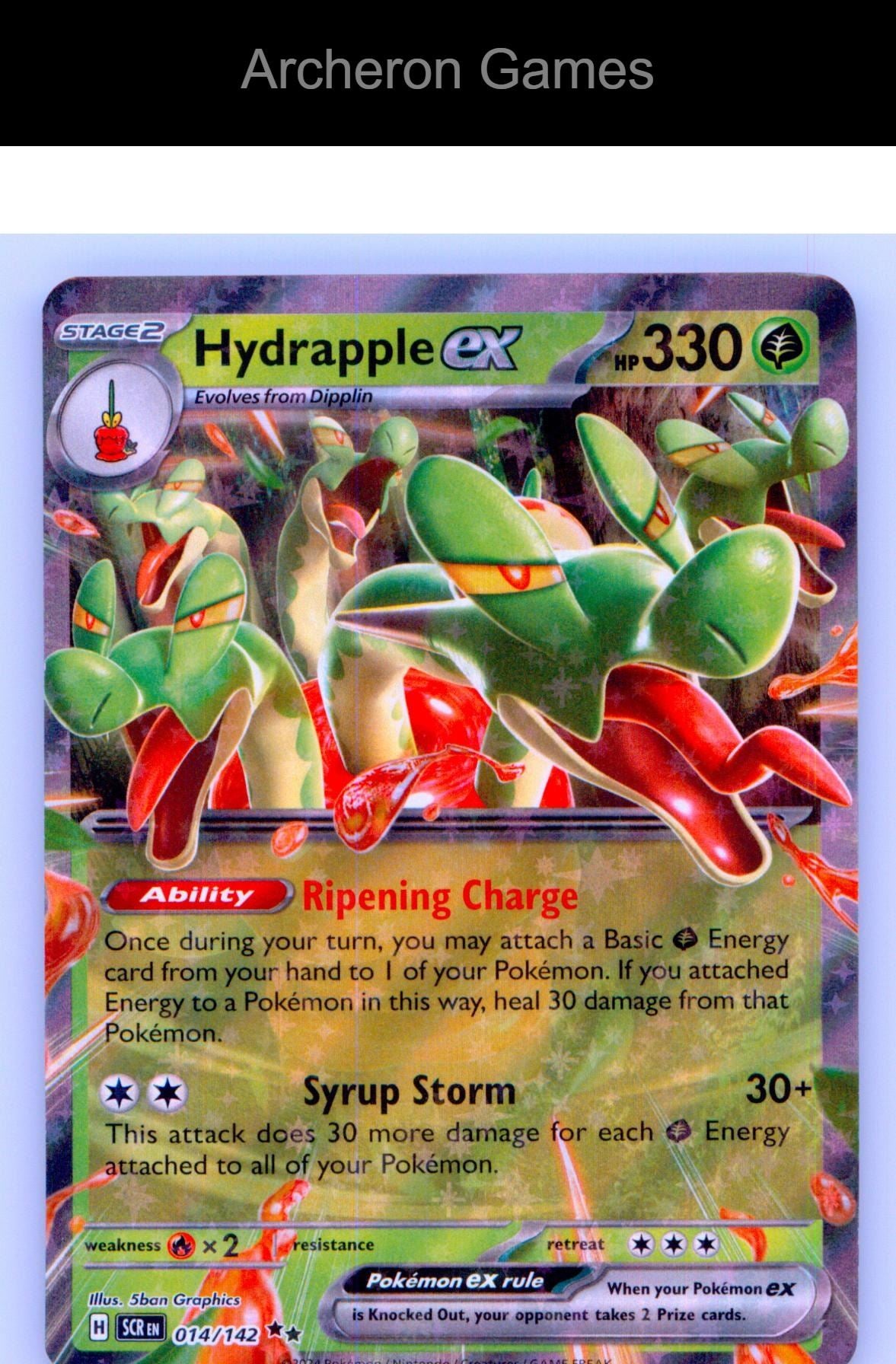 Pokemon Card Hydrapple ex SCR 14/142 Double Rare Stellar Crown Holo