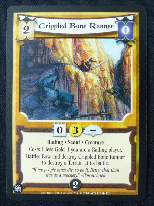 Crippled Bone Runner - WoE - Legend of the Five Rings L5R Card #130