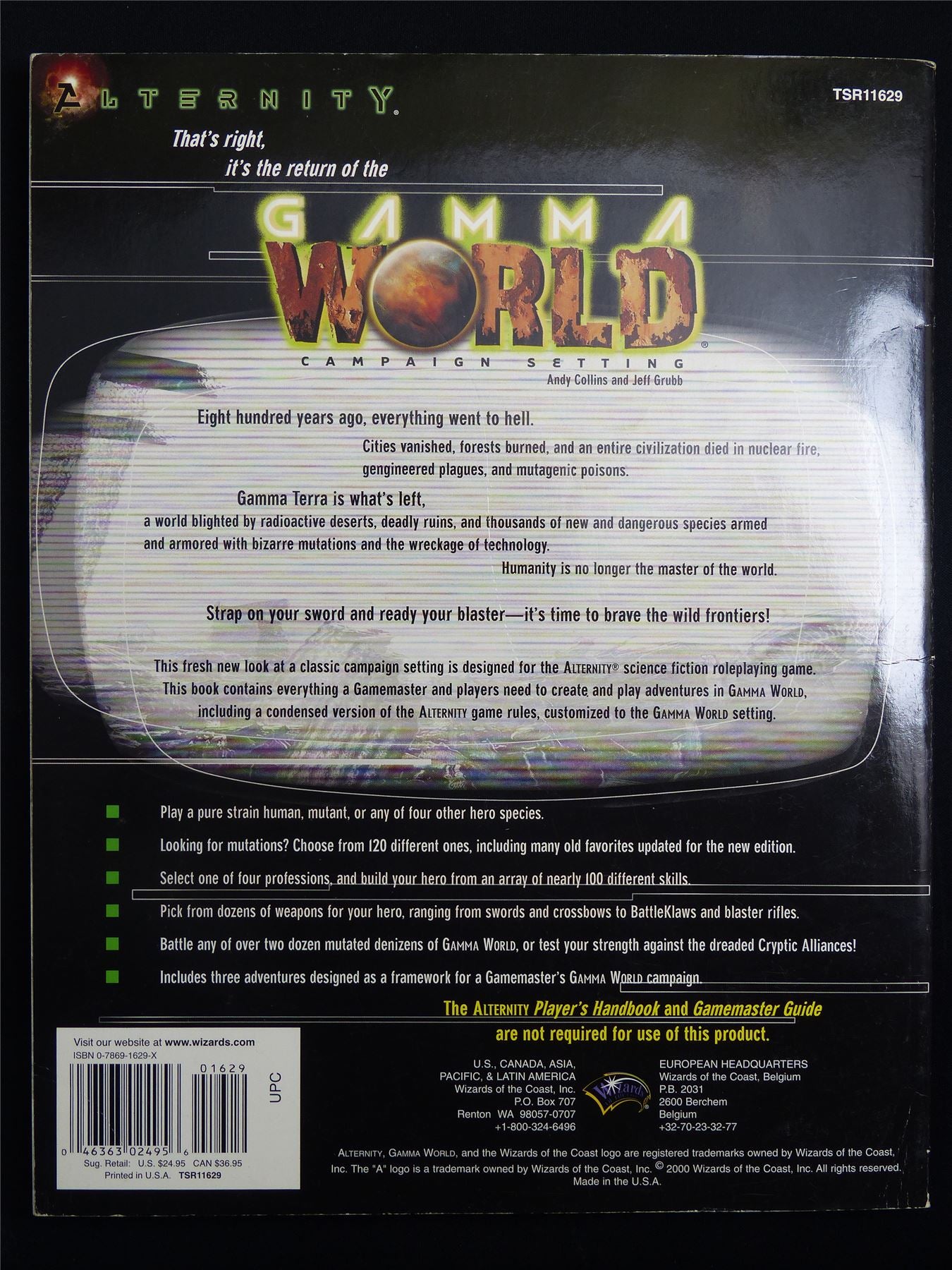 Alternity: Gamma World Campaign Setting - Roleplay Book Softback #B0