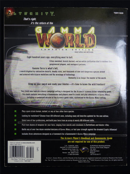 Alternity: Gamma World Campaign Setting - Roleplay Book Softback #B0