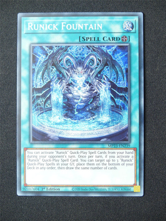 Runick Fountain MP23 Secret Rare - 1st ed Yugioh Card #6I6