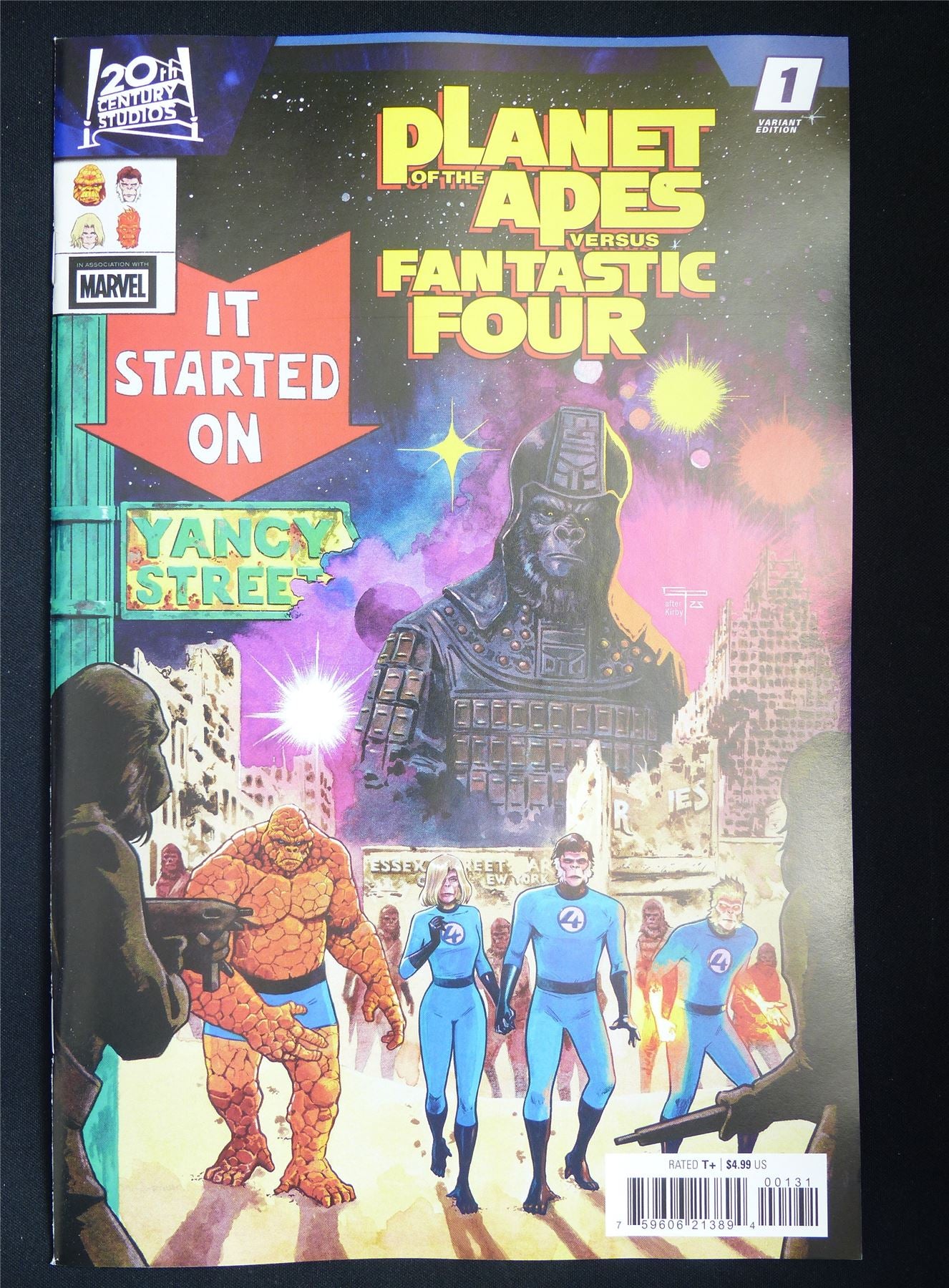 PLANET of the Apes versus Fantastic Four #1 Homage Variant - B&B Apr 2026 Marvel Comic #1V6