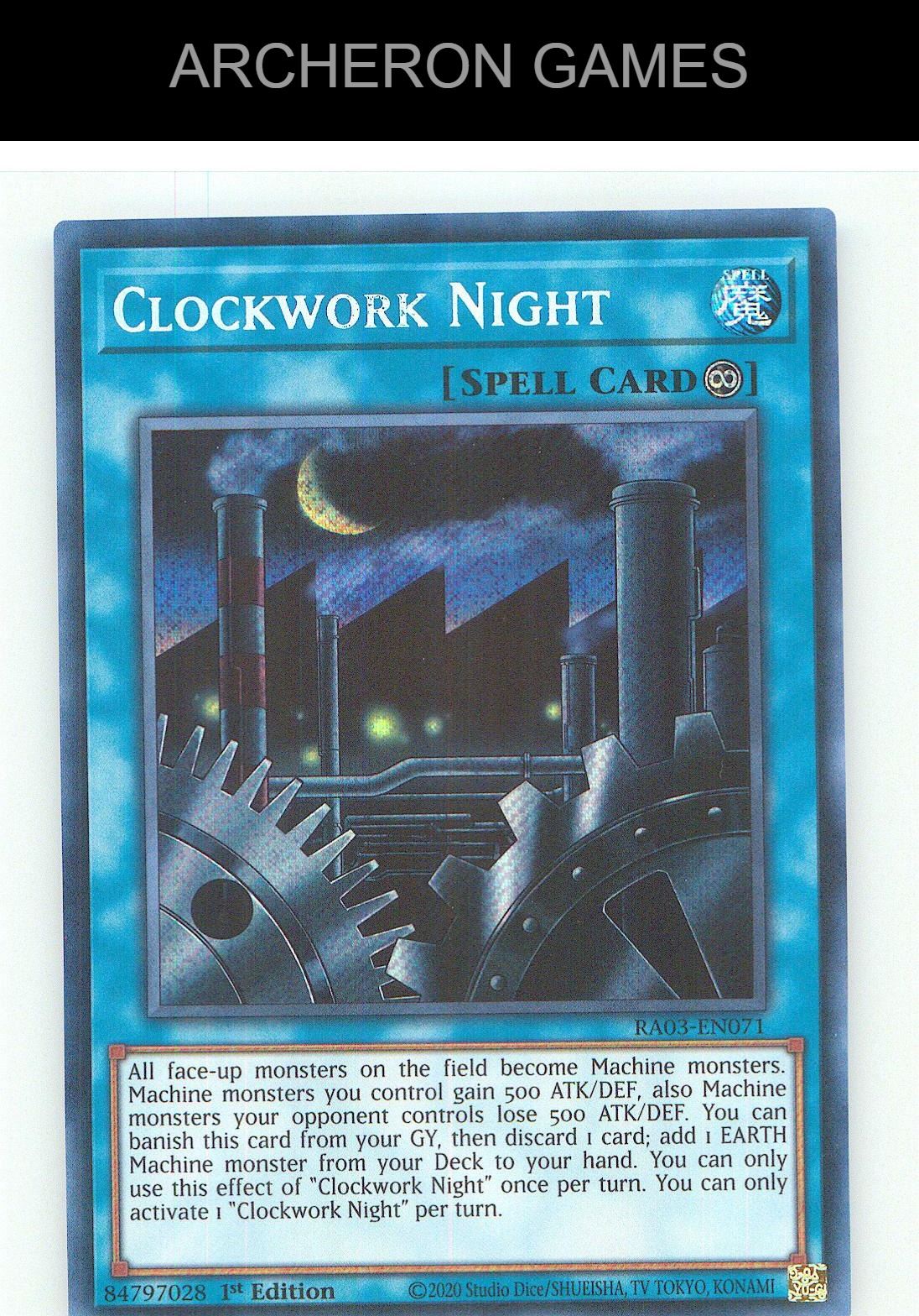 Clockwork Night (Secret Rare) SEC YUGIOH Card 1st Edition