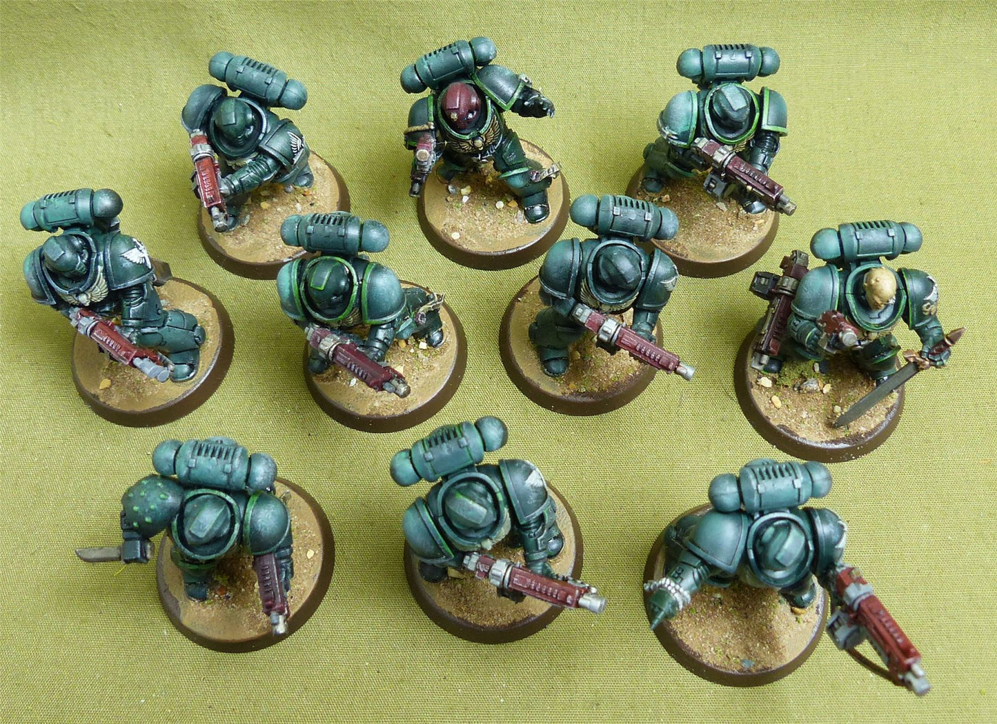 Intercessor Squad painted - Dark Angels - Warhammer 40K #3JI