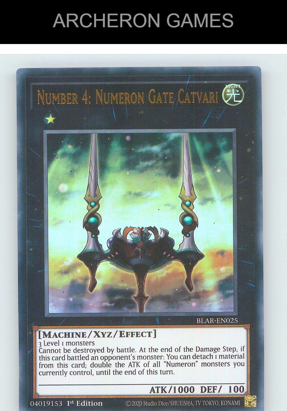 Number 4: Numeron Gate Catvari Ultra Rare YUGIOH Card 1st Edition