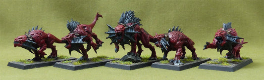 Flesh Hounds painted - Daemons of Chaos - Warhammer Old World #405