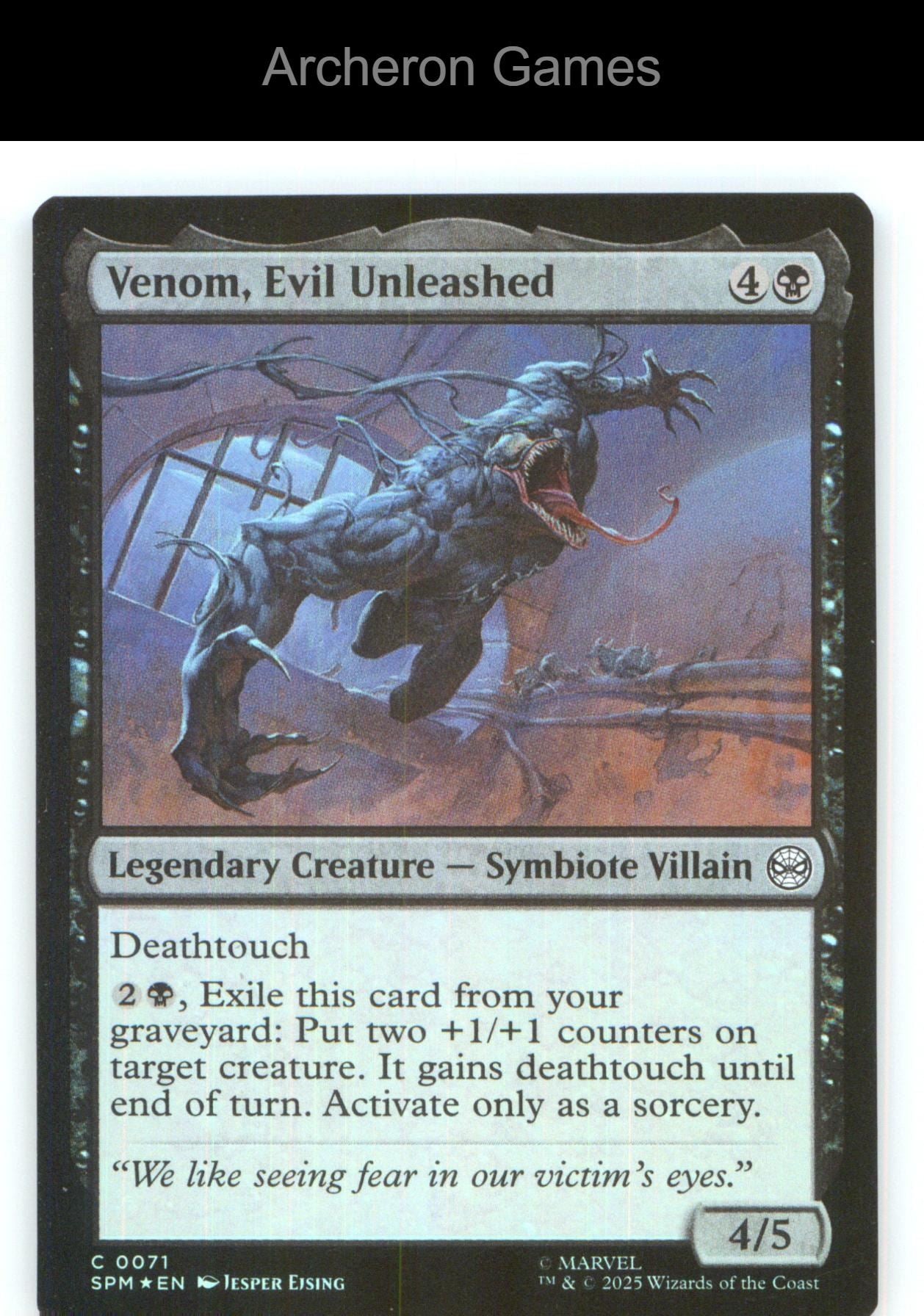 Venom, Evil Unleashed SPM 71 C MTG Card NM/EX+ Foil