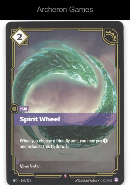 Spirit Wheel SFD 144/221 R  Card Spiritforged