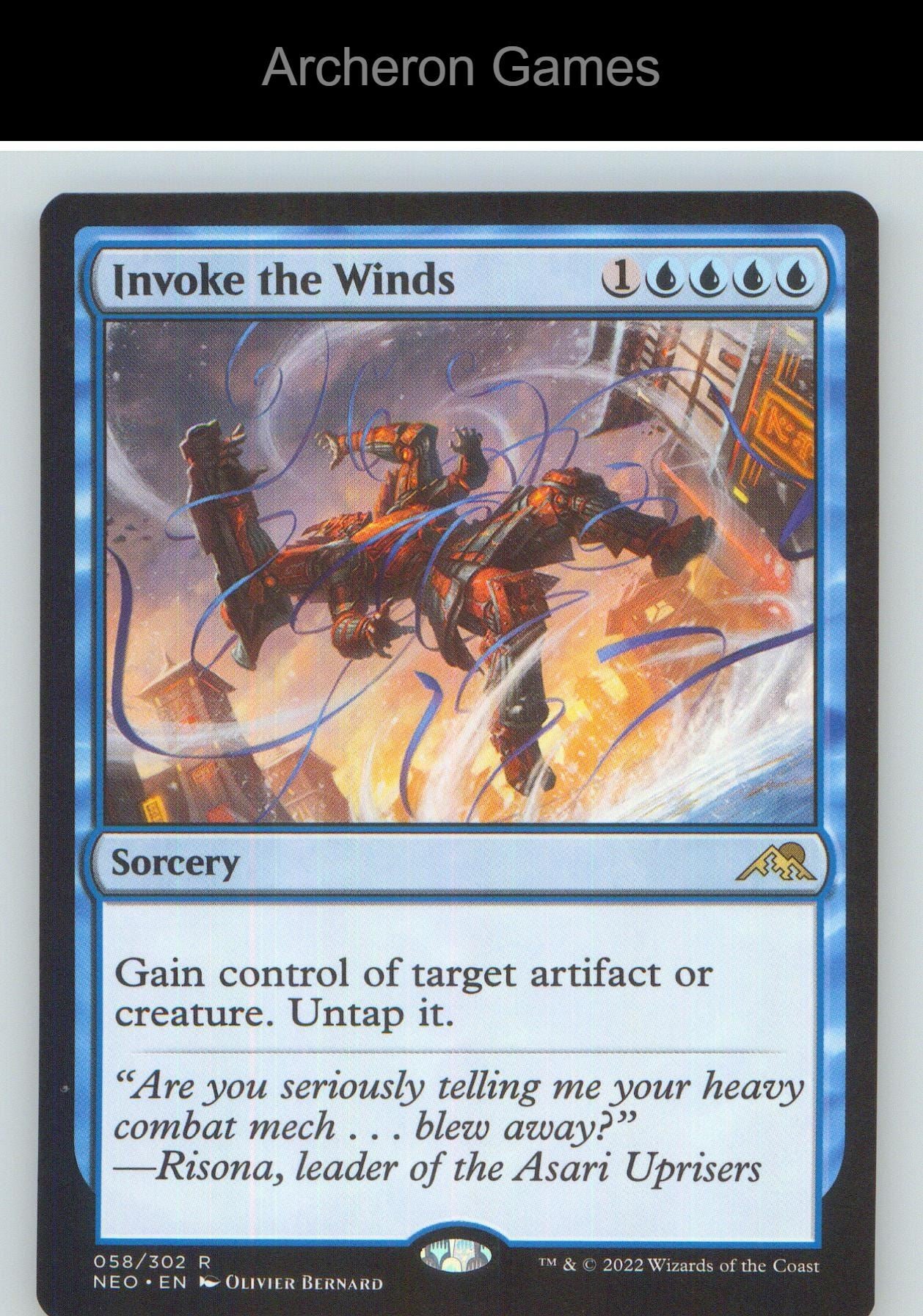 Invoke the Winds NEO 58 R MTG Card NM/EX+