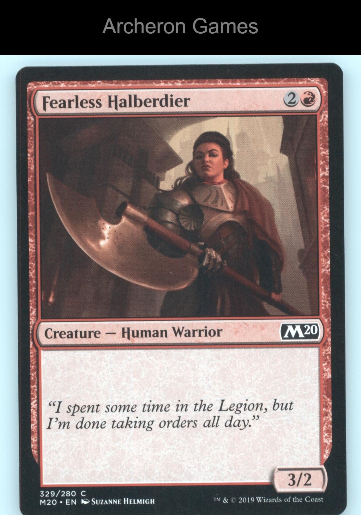 Fearless Halberdier 329 C MTG Card Core Set 2020