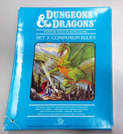 TSR 1984 Dungeons & Dragons Set 3: Companion Rules #5W