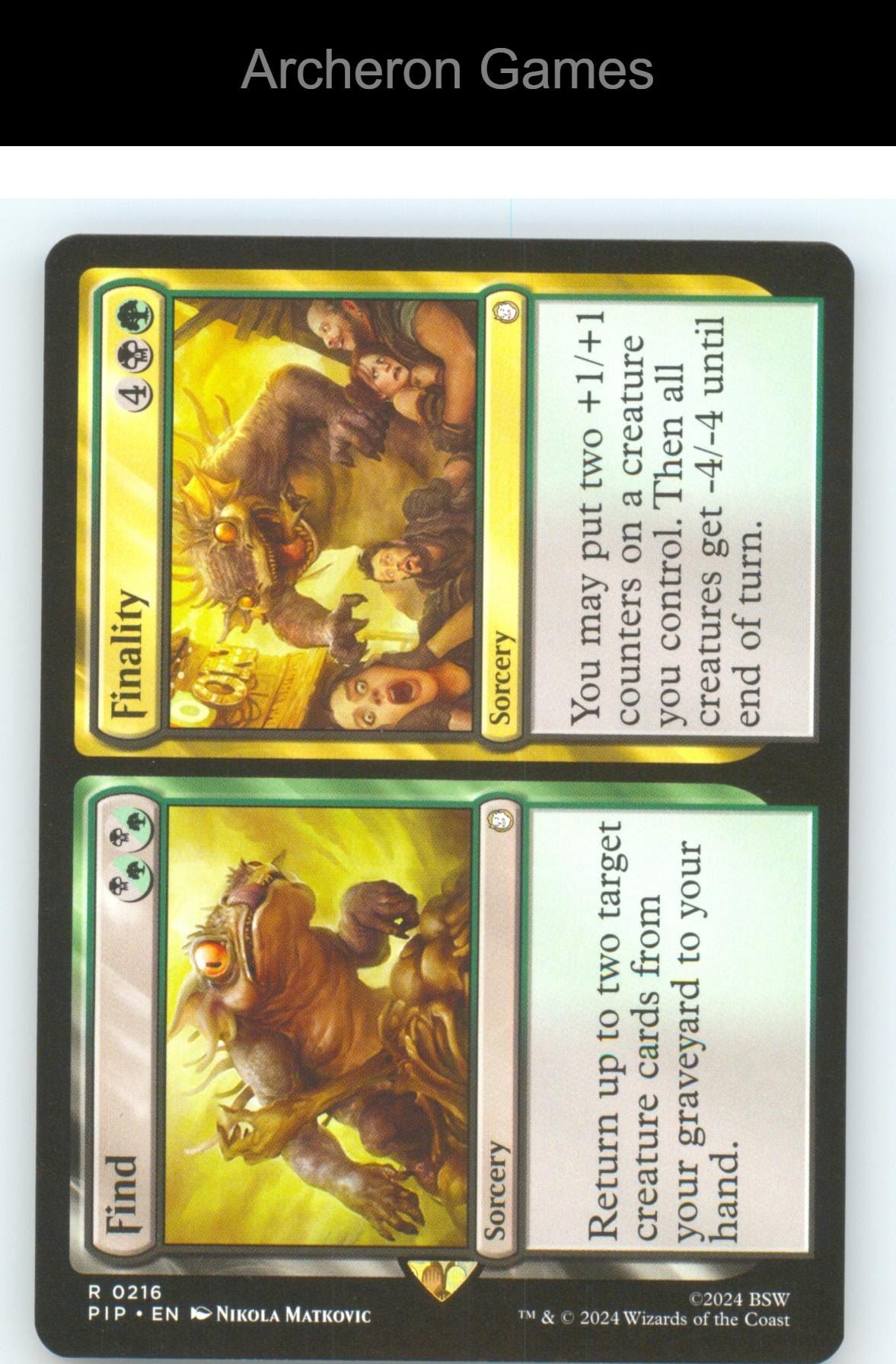 Find // Finality PIP 216 R MTG Card NM/EX+
