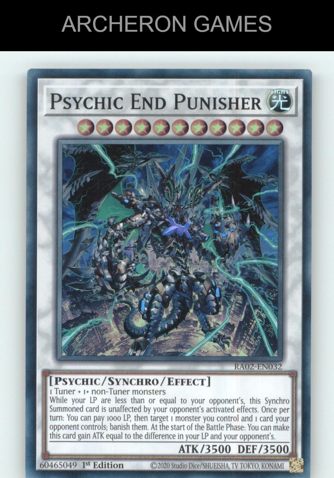 Psychic End Punisher SR YUGIOH Card