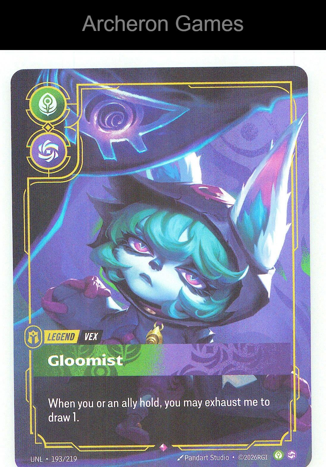 Vex - Gloomist UNL 193/219 R Unleashed Riftbound Card