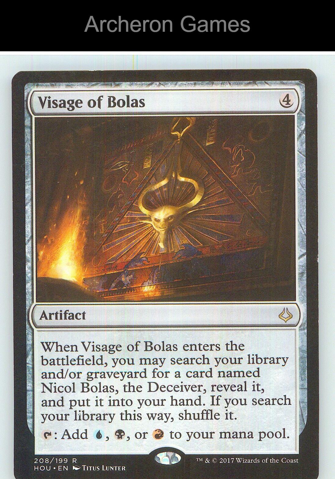 Visage of Bolas HOU 208 R MTG Card NM/EX+