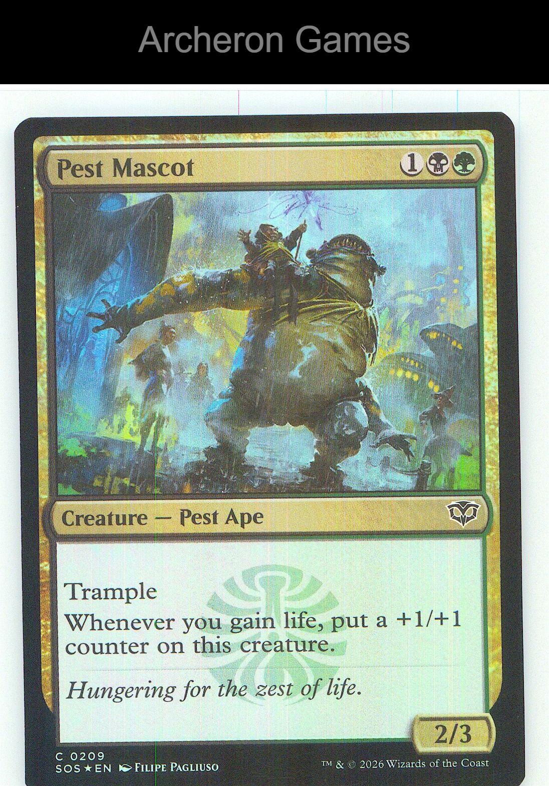 Pest Mascot SOS 209 C MTG Card NM/EX+ Foil