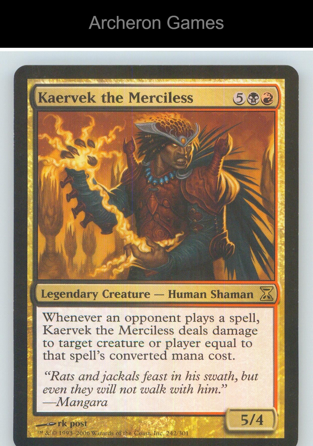 Kaervek the Merciless TSP 242 R MTG Card NM/EX+