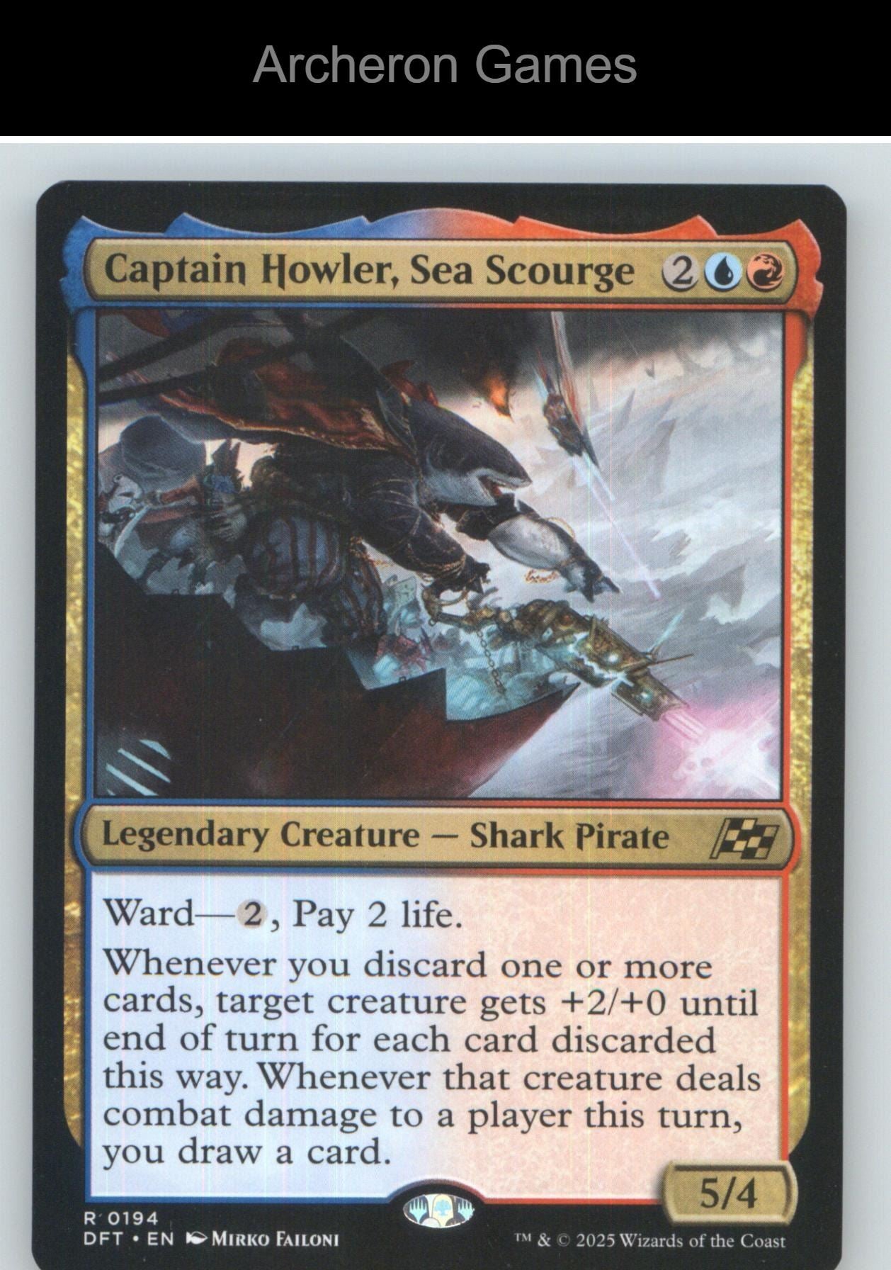 Captain Howler, Sea Scourge DFT 194 R MTG Card NM/EX+