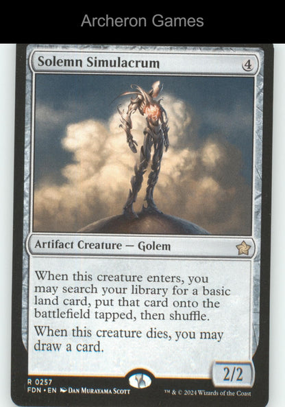Solemn Simulacrum FDN 257 R MTG Card Foundations