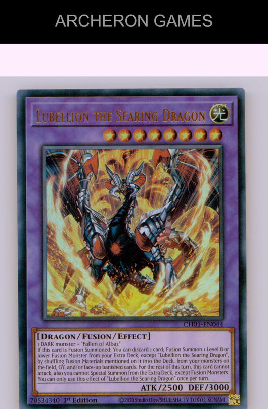 Lubellion the Searing Dragon Ultra Rare YUGIOH Card 1st Edition