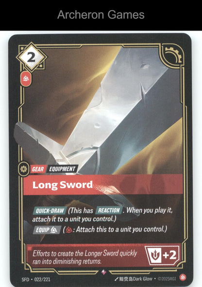 Long Sword SFD 022/221 R  Card Spiritforged