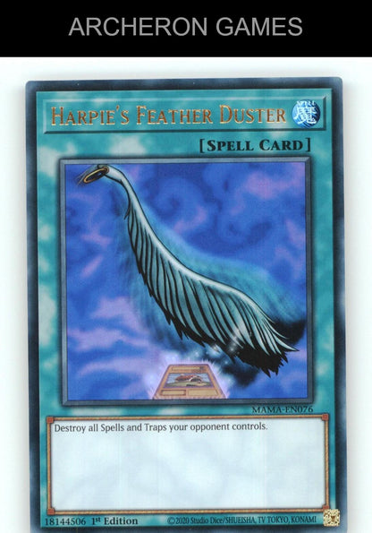 Harpie's Feather Duster Ultra Rare YUGIOH Card