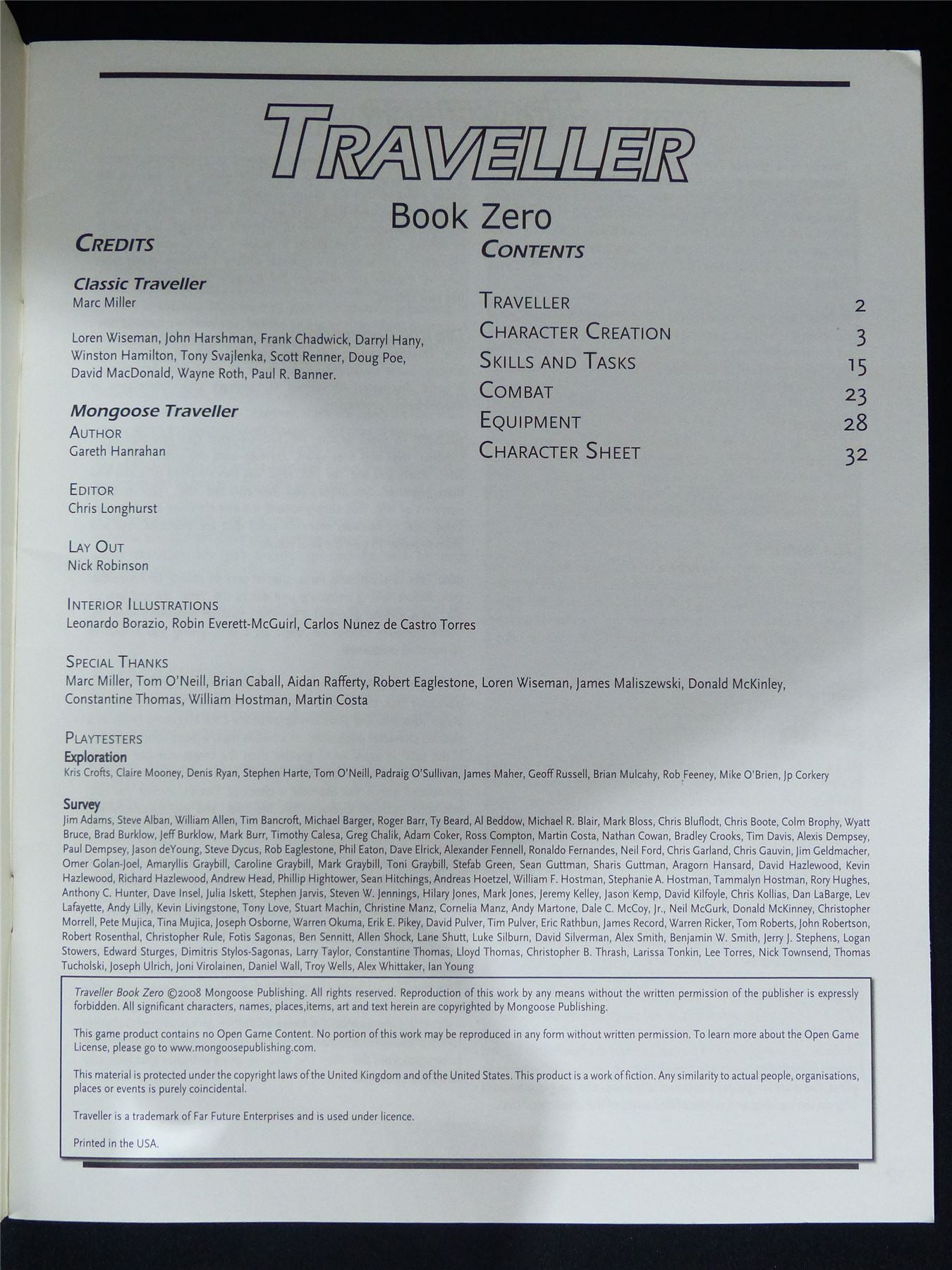 Traveller Book 0: Introduction to - Science Fiction Roleplay Booklet #2RD