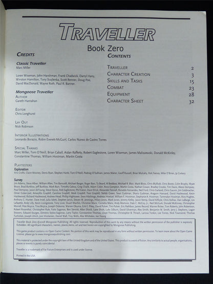 Traveller Book 0: Introduction to - Science Fiction Roleplay Booklet #2RD