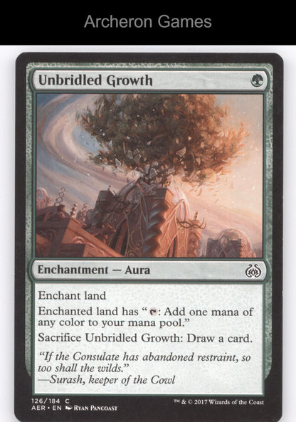 Unbridled Growth 126 C MTG Card Aether Revolt