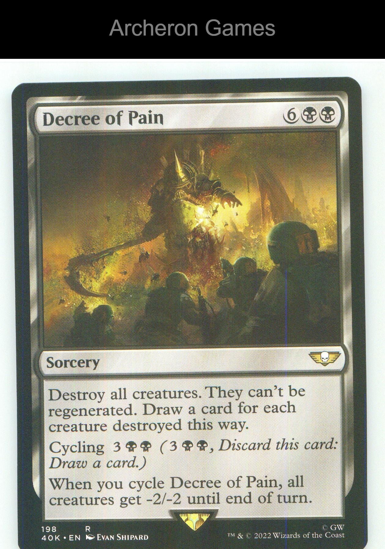 Decree of Pain 198 R MTG Card NM/EX+