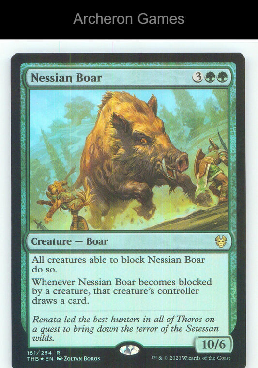 Nessian Boar THB 181 R MTG Card NM/EX+ Foil