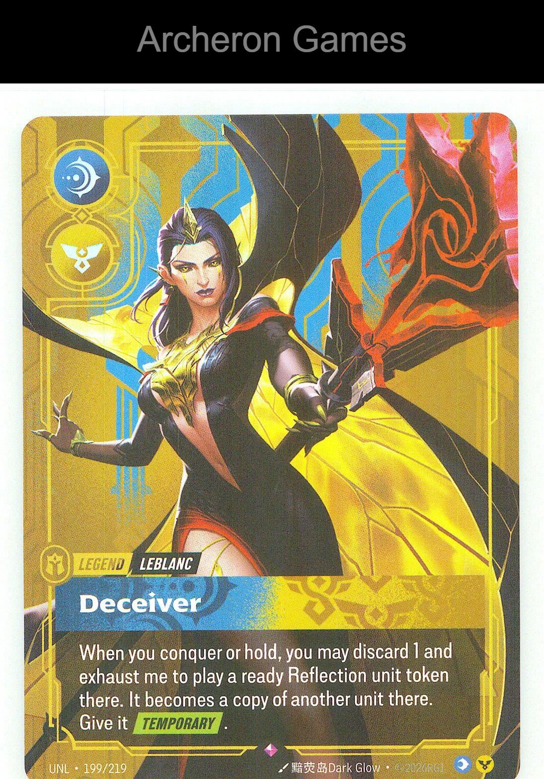 LeBlanc - Deceiver UNL 199/219 R Unleashed Riftbound Card