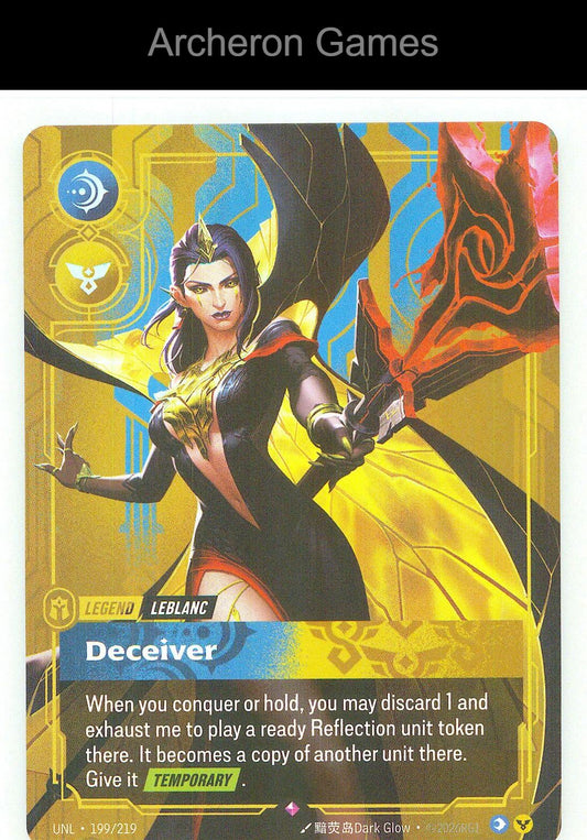 LeBlanc - Deceiver UNL 199/219 R Unleashed Riftbound Card