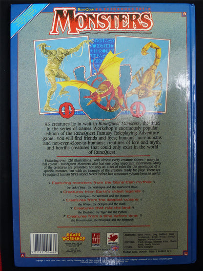 RuneQuest: Monsters Third Edition - Games Workshop Roleplaying Hardback #2MF