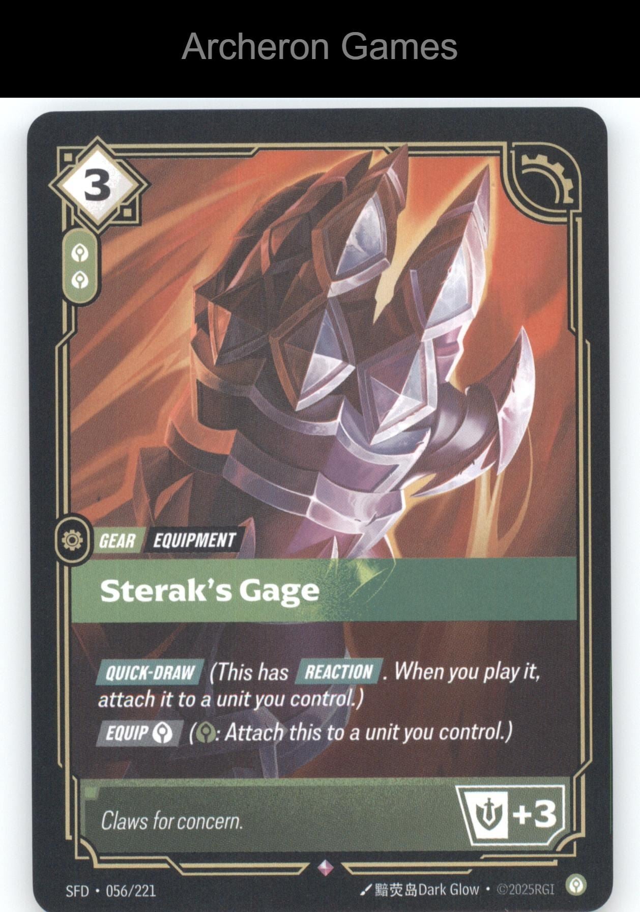 Sterak's Gage SFD 056/221 R  Card Spiritforged