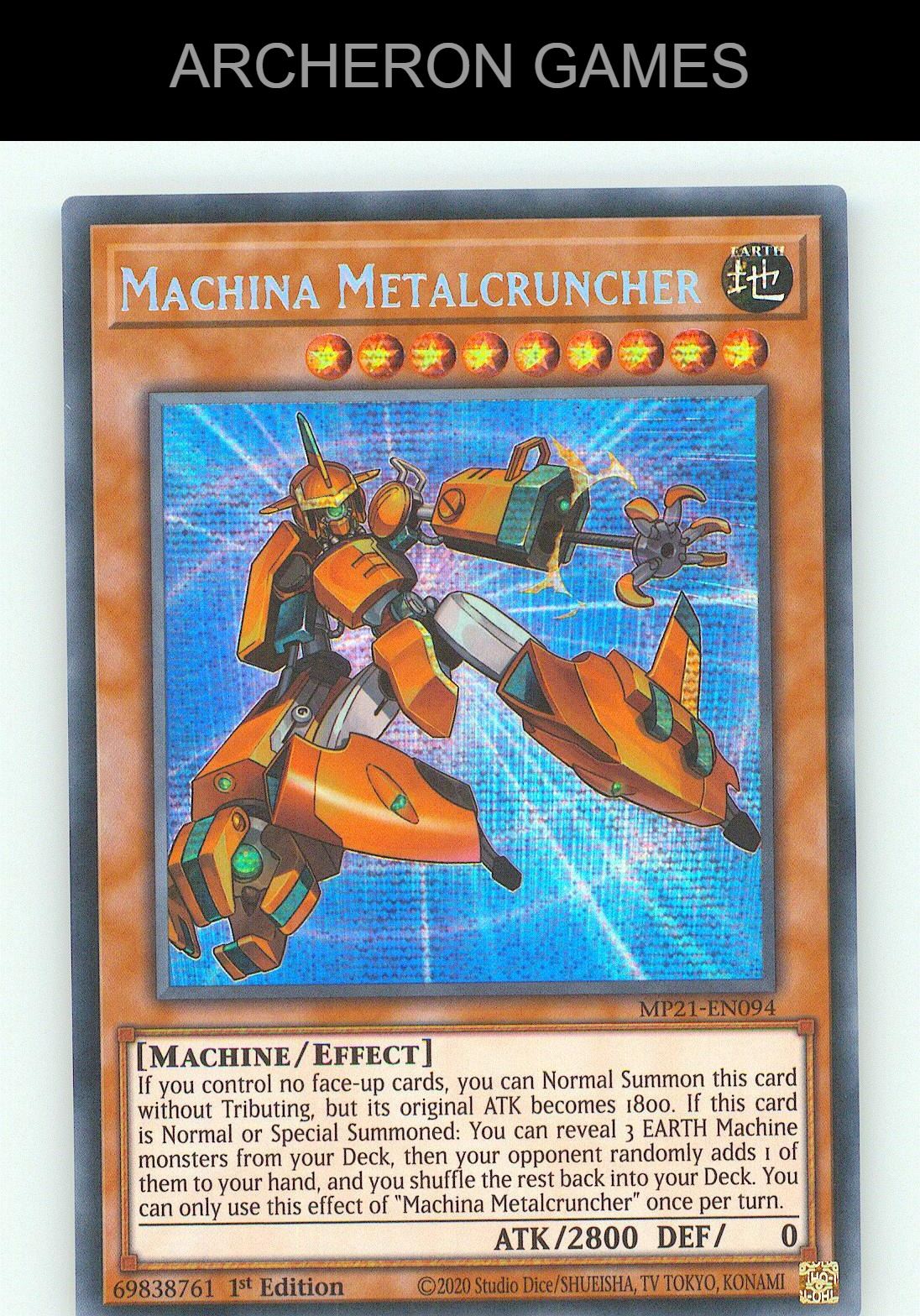 Machina Metalcruncher SEC YUGIOH Card