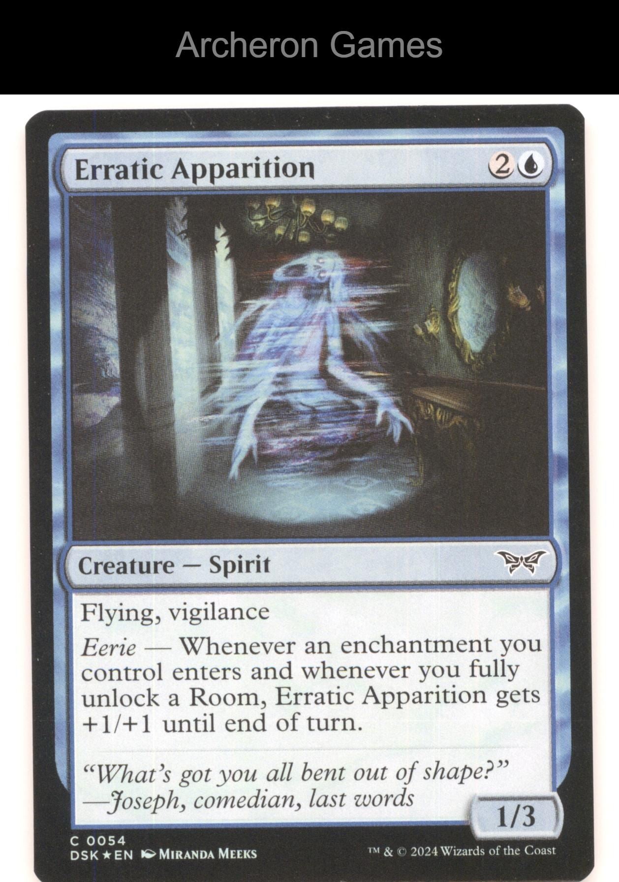 Erratic Apparition 54 C MTG Card Duskmourn: House of Horror